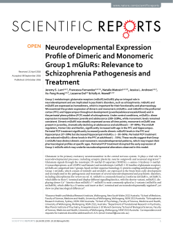 Neurodevelopmental Expression Profile of Dimeric and Monomeric