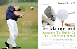 Overcoming The Hurdles Of Golf `s Most Critical First Shot