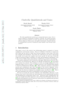 Cinderella, quadrilaterals and conics
