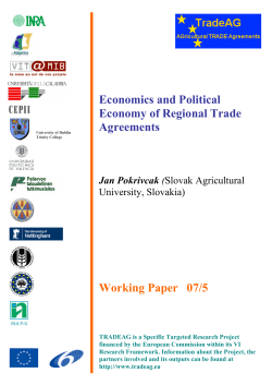 Economics and Political Economy of Regional Trade Agreements