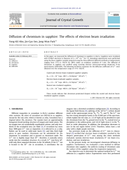 Diffusion of chromium in sapphire The effects of electron beam