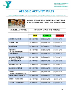 aerobic activity miles - YMCA of Metropolitan Washington
