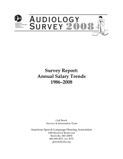 Annual Salary Trends From 1986-2008
