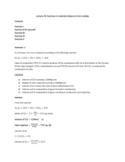 Exercises in materials Balance in iron making