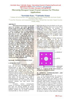 Microstrip Decagon Carpet Fractal Antenna For Wireless