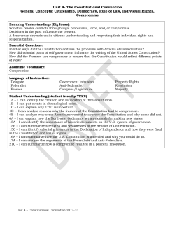 Unit 4- The Constitutional Convention General Concepts