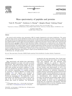 Mass spectrometry of peptides and proteins