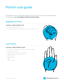 Portion size guide - Elite Progression