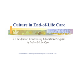 Culture in End-of-Life Care