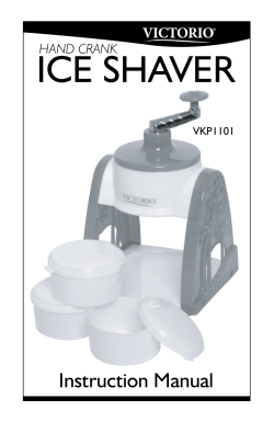 ice shaver - Victorio Kitchen Products