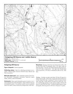 Hedgehog Hill and Lobikes Quarries, Maine Geological Survey