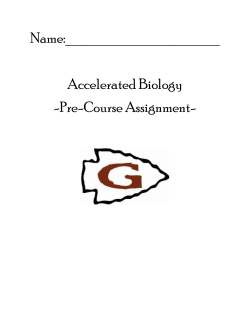Accelerated Biology -Pre