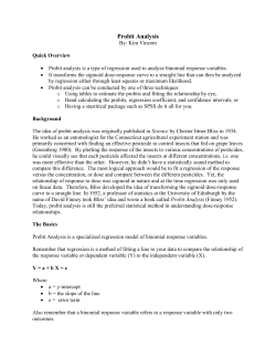 Probit Analysis