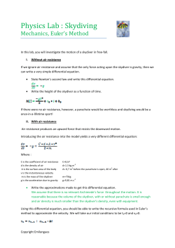 Physics Lab : Skydiving