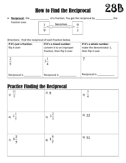 How to Find the Reciprocal