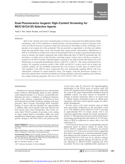 Dual-Fluorescence Isogenic High-Content Screening for MUC16