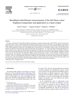 Broadband submillimeter measurements of the full Moon center