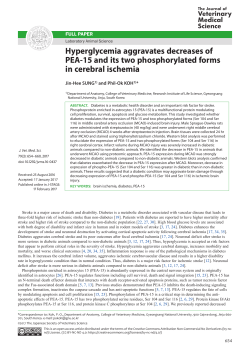 Hyperglycemia aggravates decreases of PEA