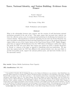 Taxes, National Identity, and Nation Building: Evidence