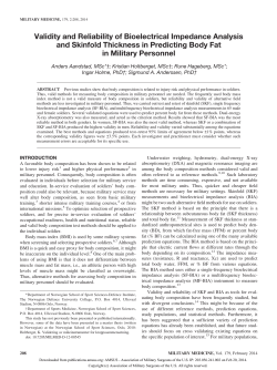 Validity and Reliability of Bioelectrical Impedance