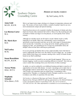 Link to full article - Southern Ontario Counselling Centre