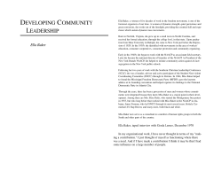 developing community leadership - Power U Center for Social Change