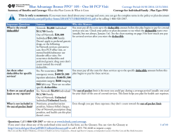 Blue Advantage Bronze PPOSM 105