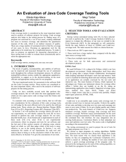 An Evaluation of Java Code Coverage Testing Tools