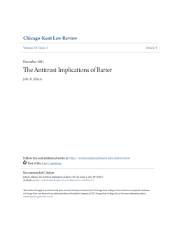 The Antitrust Implications of Barter