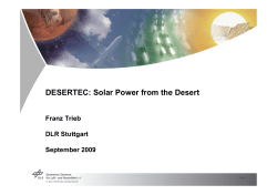 DESERTEC: Solar Power from the Desert