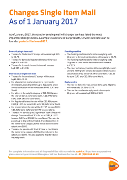 Changes Single Item Mail As of 1 January 2017