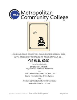NEW* Repertoire and Song Form Study Guide