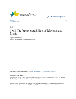 The Purpose and Effects of Television and Music