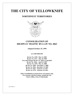 the city of yellowknife northwest territories consolidation of highway