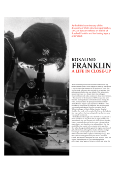 ROSALIND FRANKLIN - Department of Biological Sciences