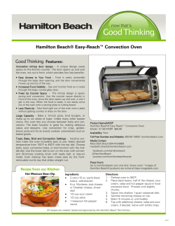 Hamilton Beach&reg; Easy-Reach&trade; Convection Oven (31126)