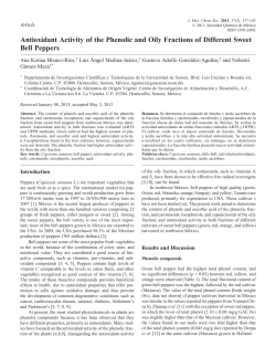 Antioxidant Activity of the Phenolic and Oily Fractions of Different