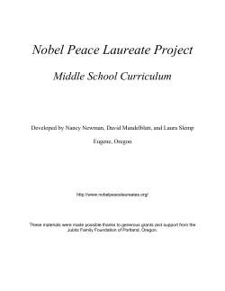 clicking here. - The Nobel Peace Laureate Project