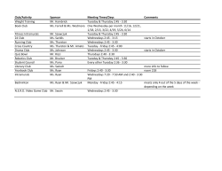 Club/Activity Sponsor Meeting Times/Days Comments Weight