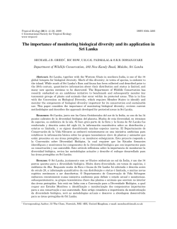 The importance of monitoring biological diversity and its