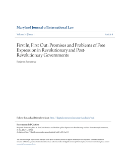 First In, First Out: Promises and Problems of Free Expression in