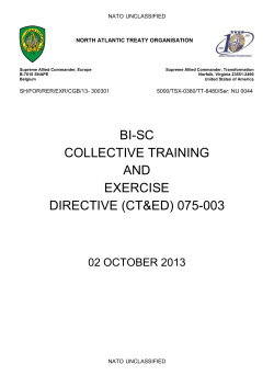 bi-sc collective training and exercise directive