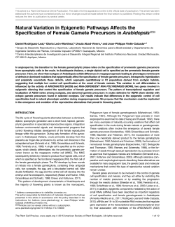 Natural Variation in Epigenetic Pathways Affects the