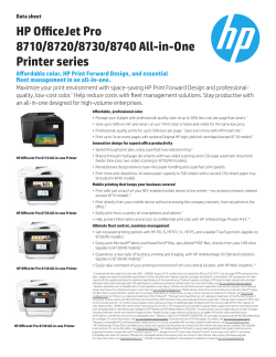 HP OfficeJet Pro 8710/8720/8730/8740 All-in