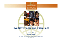 IDA: Governance and Operations