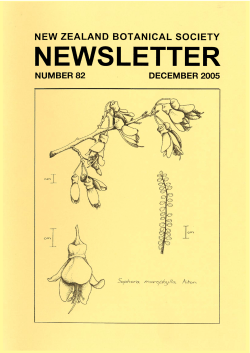 Number 82, Dec 2005 - NZ Botanical Society