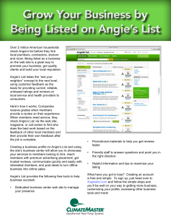 Grow Your Business by Being Listed on Angie`s List Grow Your