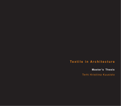 Textile in Architecture. Tampere University.