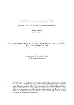 business cycle dynamics in oecd countries: evidence, causes and