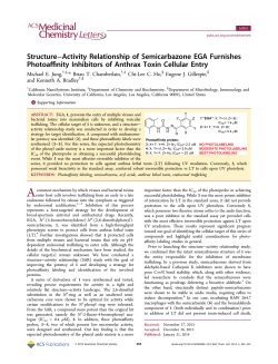 Structure&ndash;Activity Relationship of Semicarbazone EGA Furnishes